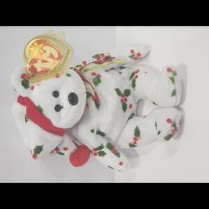 Ty Beanie Babies Holiday Bear Plush Toy-Holly